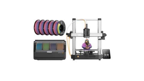 Anycubic Kobra 3 3D Printer with ACE Pro Combo + 5kg Creality Ender-PLA+ Rainbow Filament